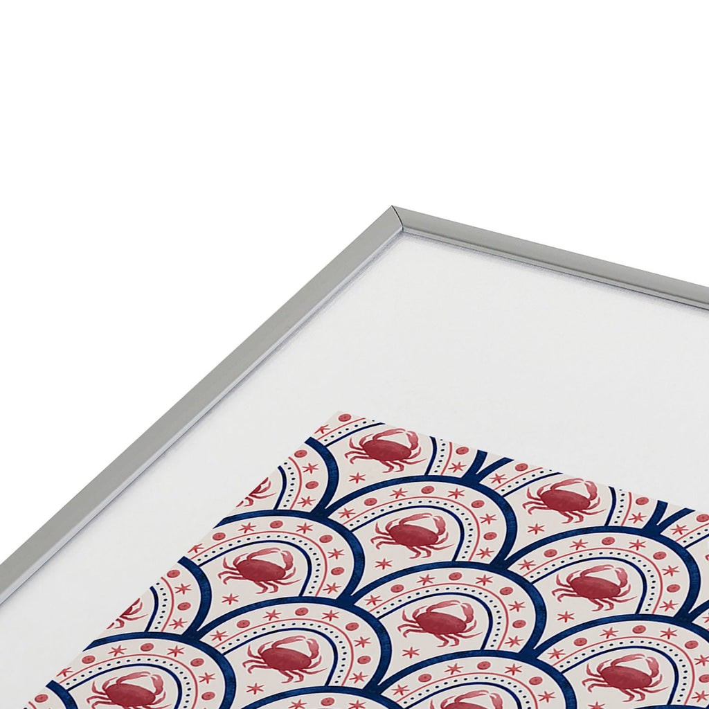 Seta Zakian Crab Scallop pattern Metal Framed Art Print