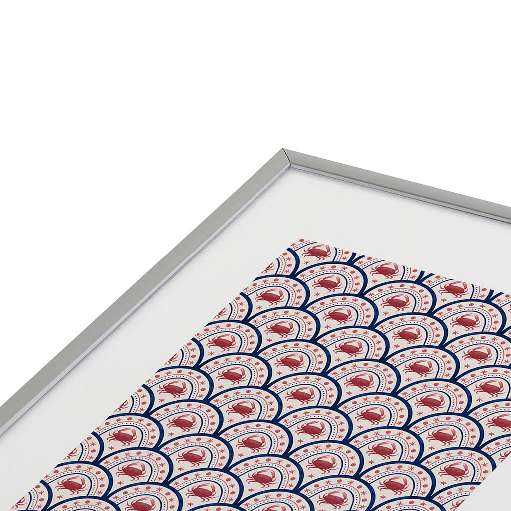 Seta Zakian Crab Scallop pattern Metal Framed Art Print