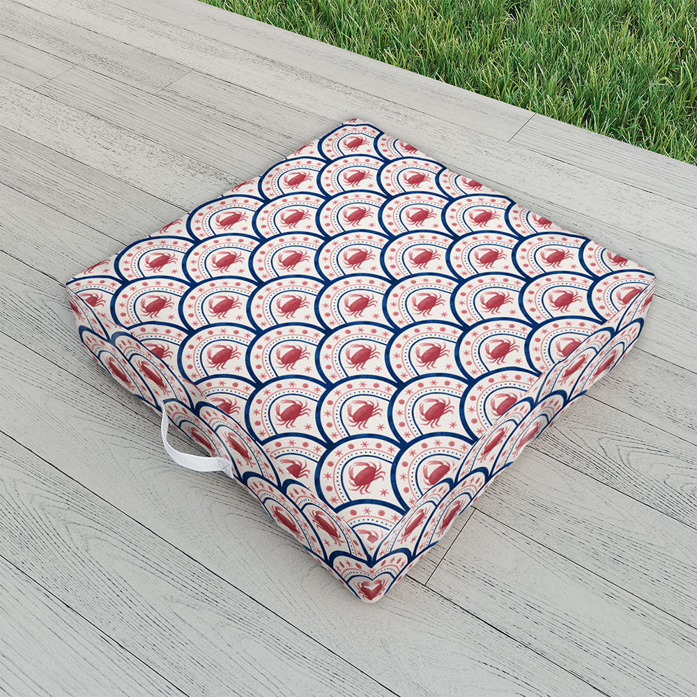 Seta Zakian Crab Scallop pattern Outdoor Floor Cushion