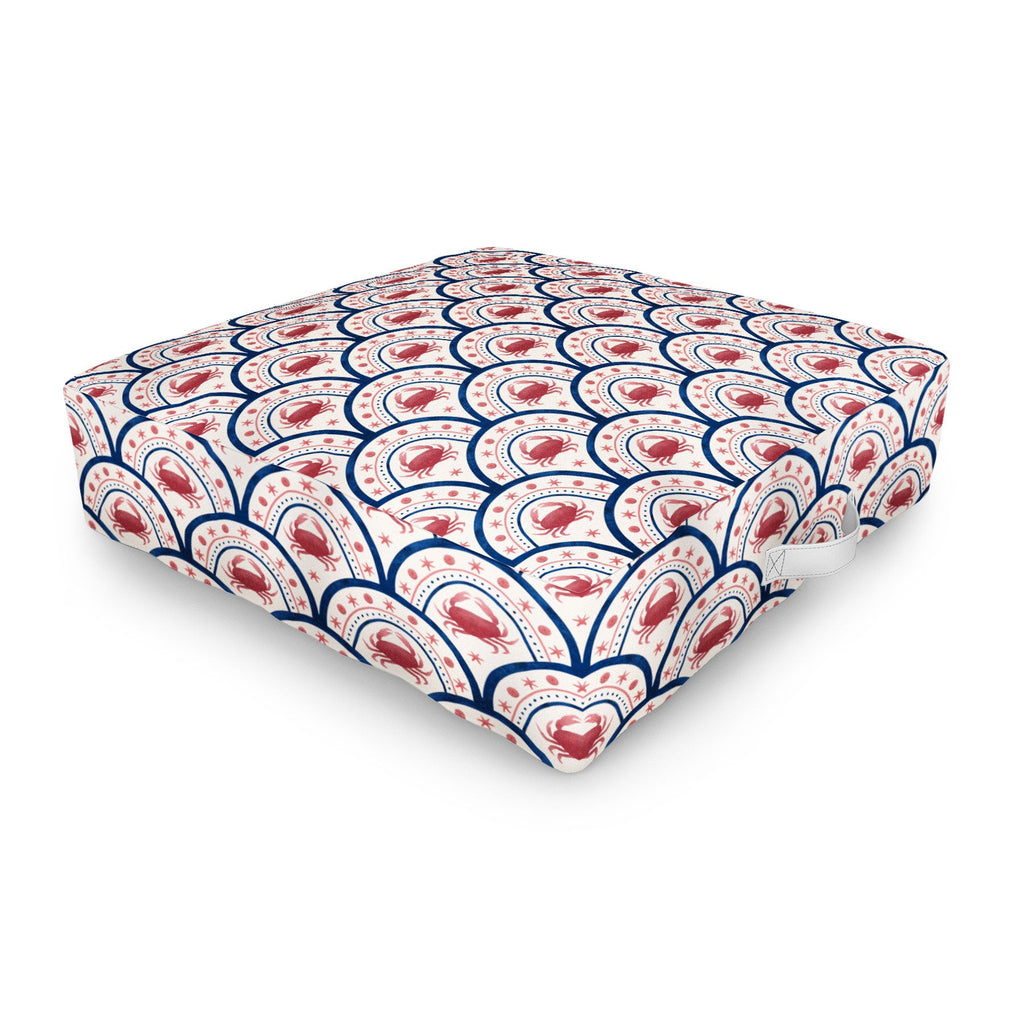 Seta Zakian Crab Scallop pattern Outdoor Floor Cushion