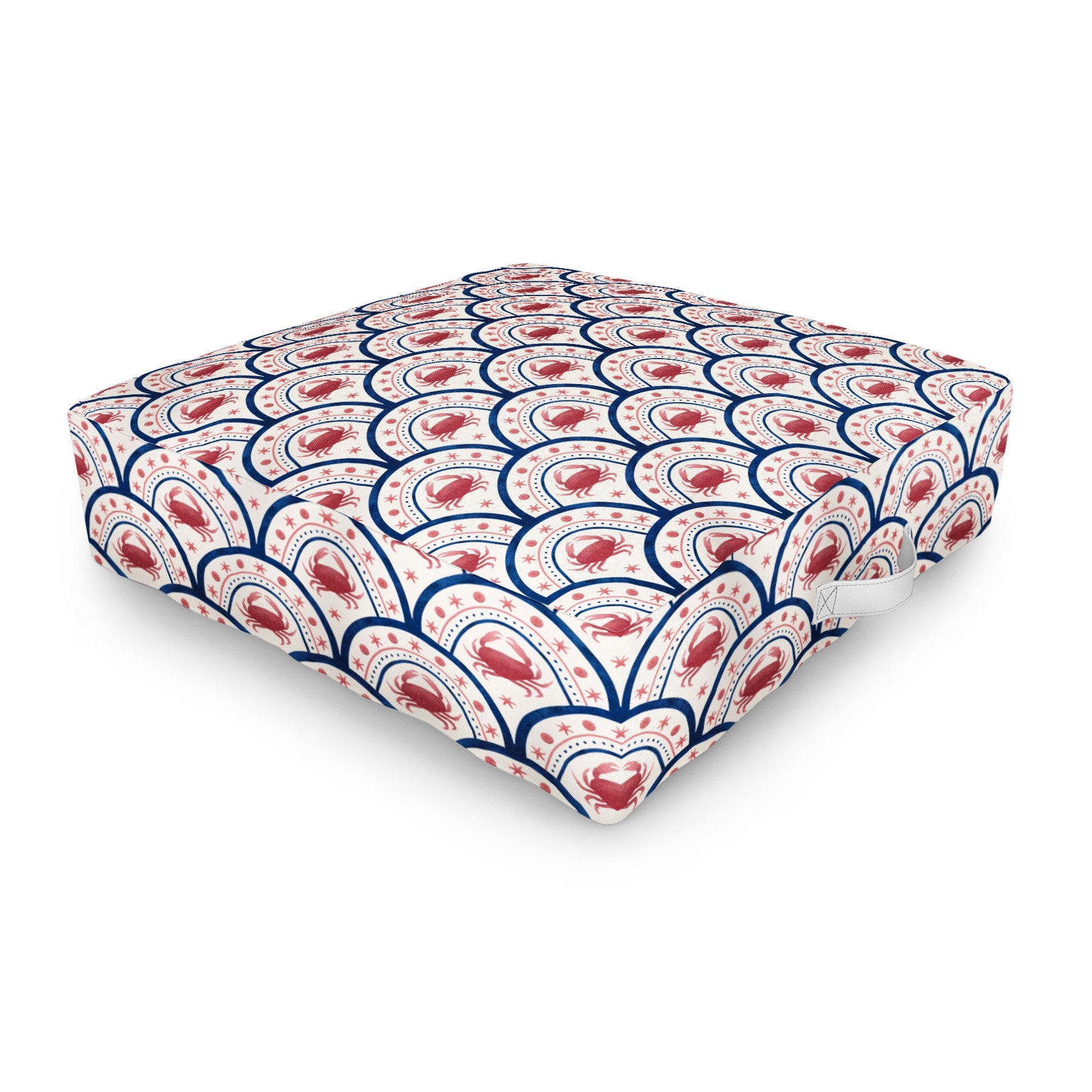 Seta Zakian Crab Scallop pattern Outdoor Floor Cushion