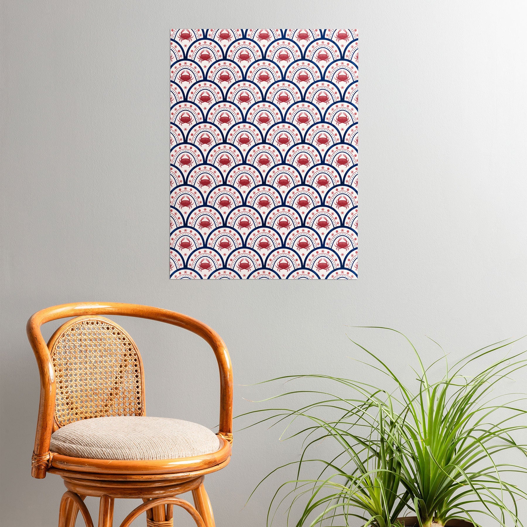 Seta Zakian Crab Scallop pattern Poster
