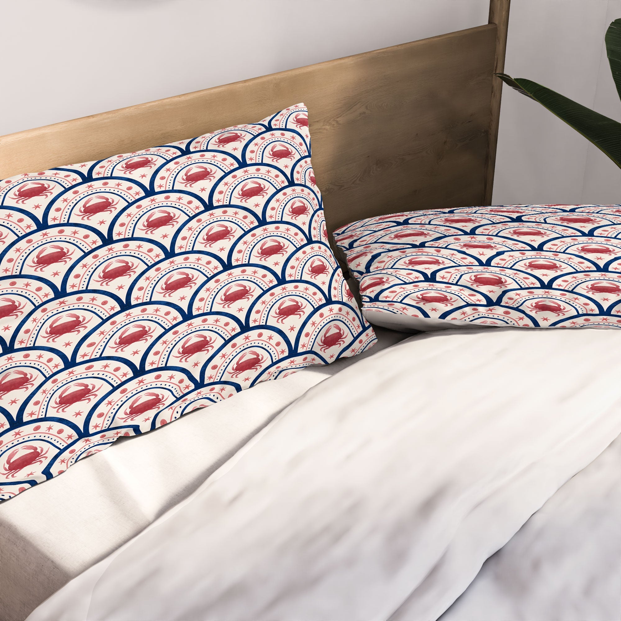 Seta Zakian Crab Scallop pattern Pillow Shams