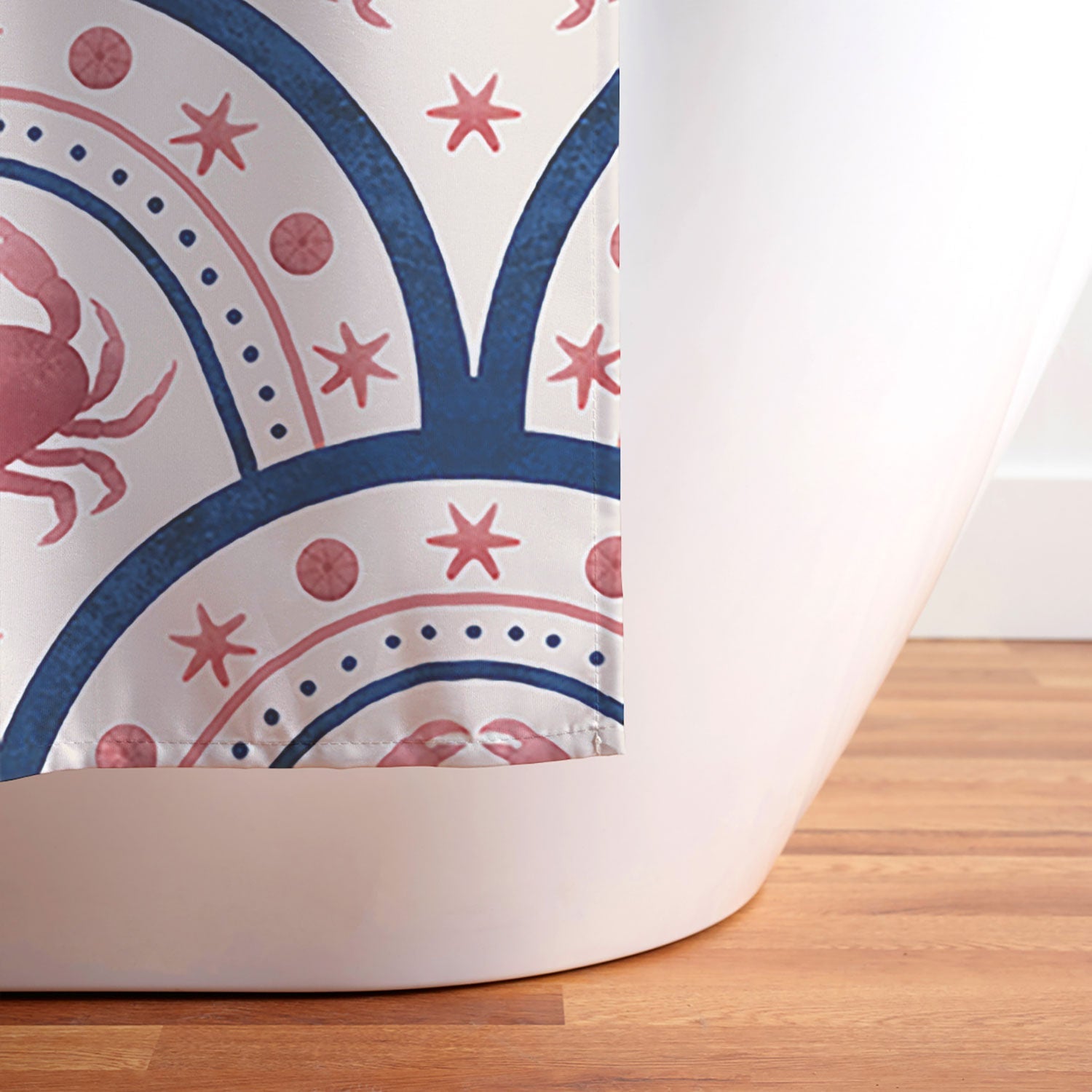 Seta Zakian Crab Scallop pattern Shower Curtain