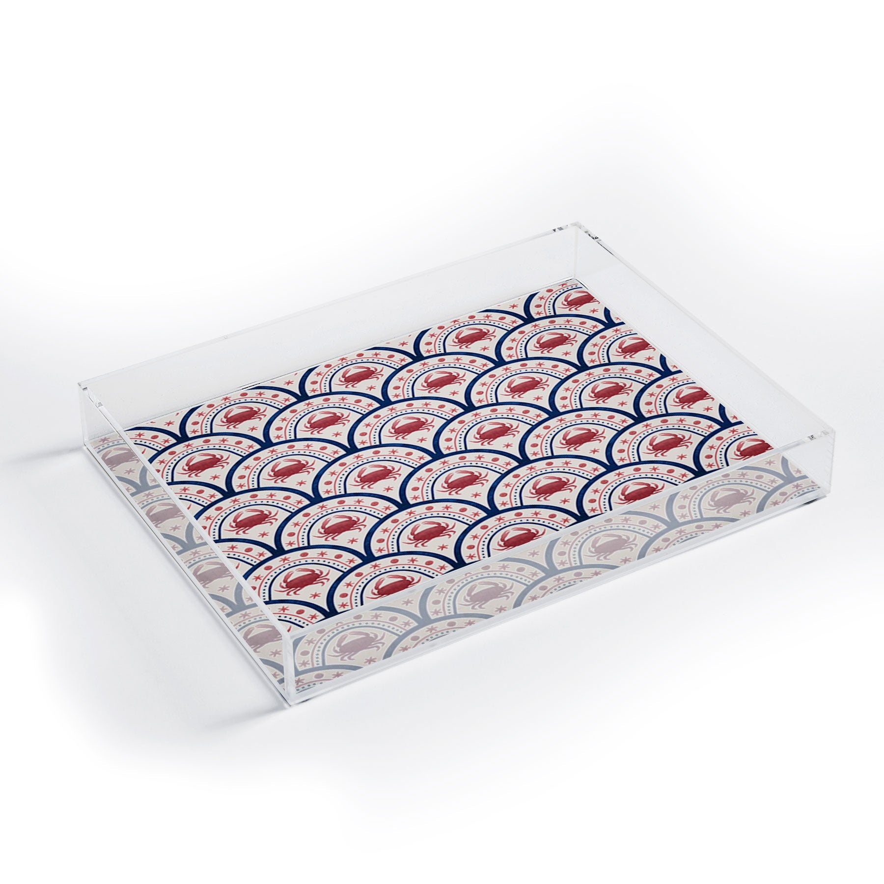 Seta Zakian Crab Scallop pattern Acrylic Tray