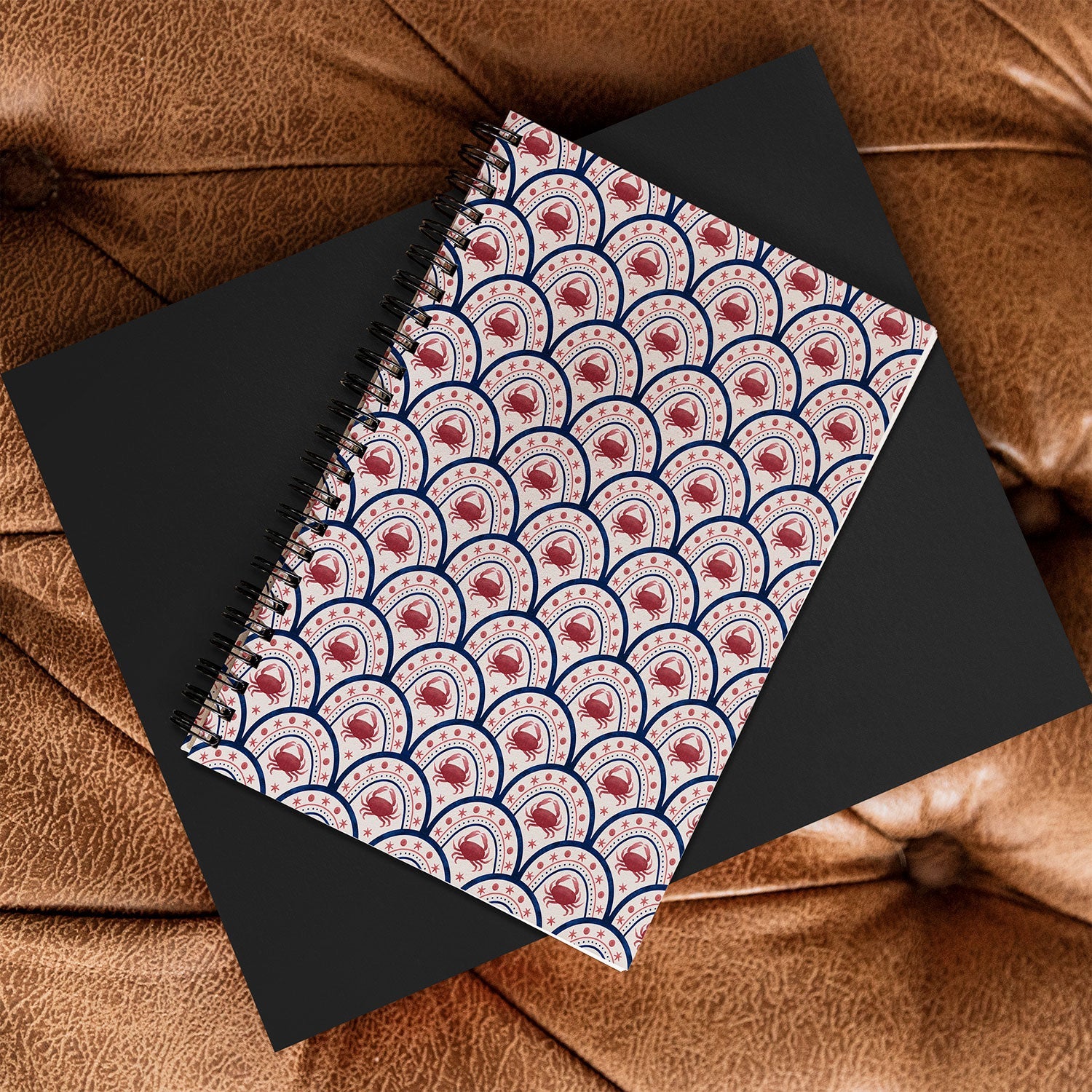 Seta Zakian Crab Scallop pattern Spiral Notebook