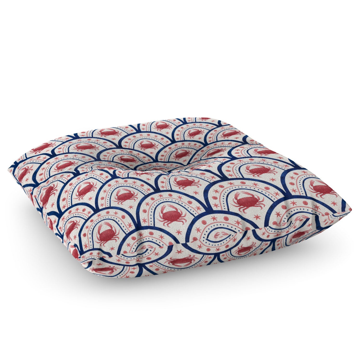 Seta Zakian Crab Scallop pattern Floor Pillow Square