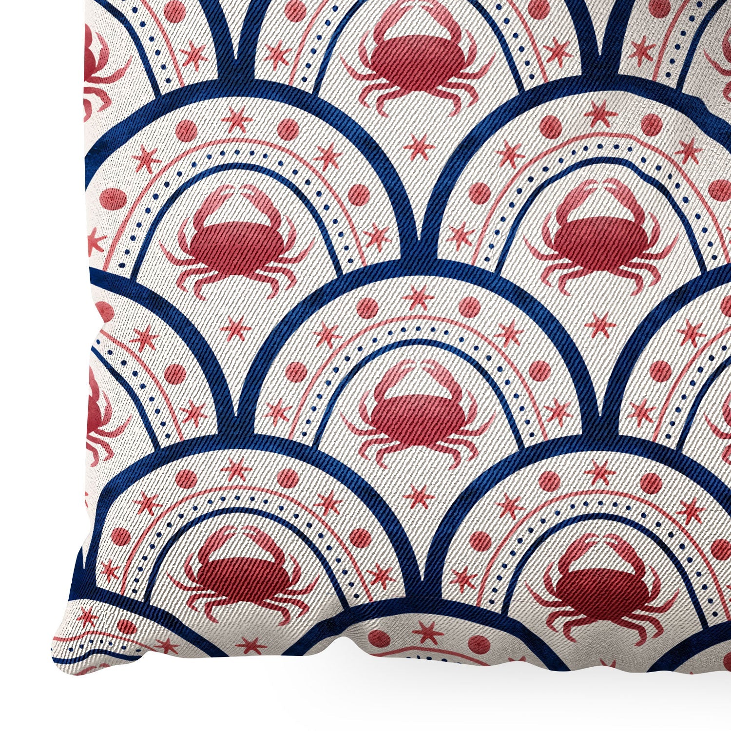 Seta Zakian Crab Scallop pattern Floor Pillow Square