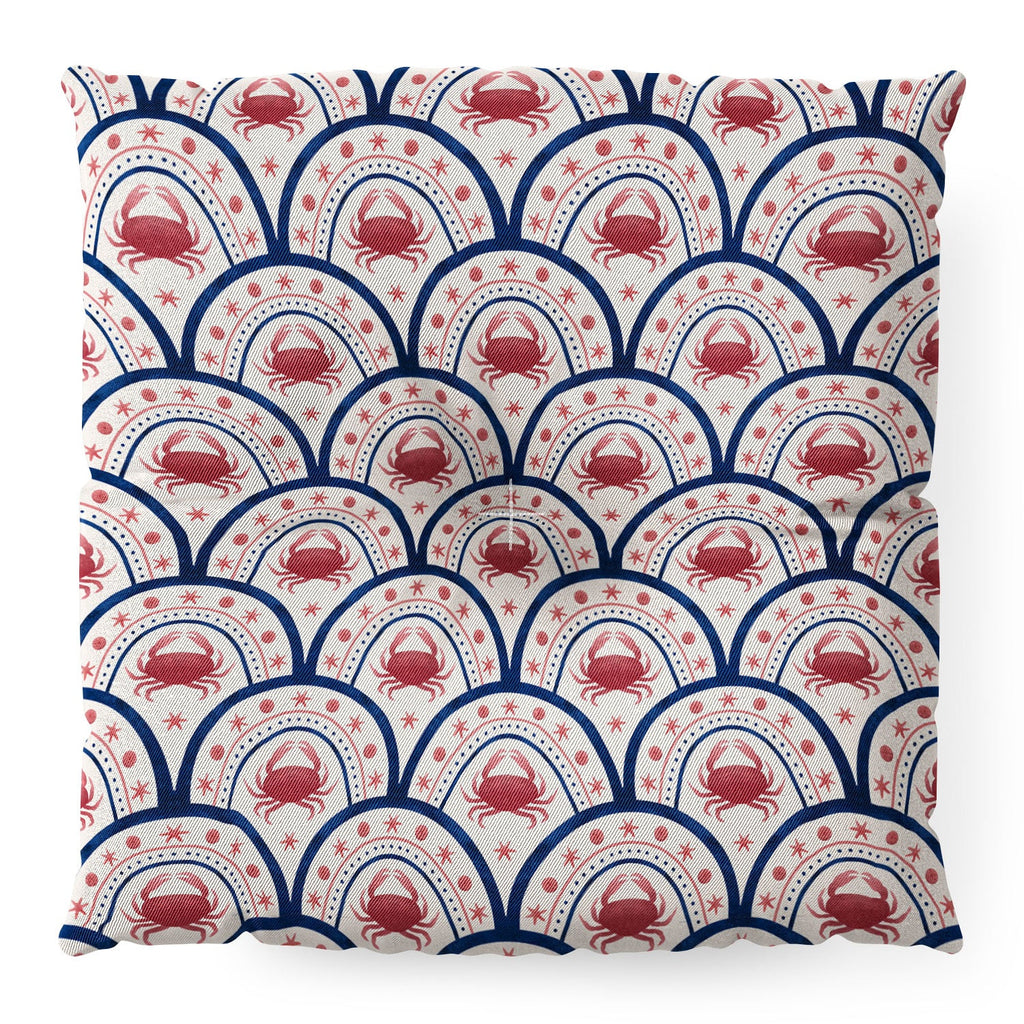Seta Zakian Crab Scallop pattern Floor Pillow Square