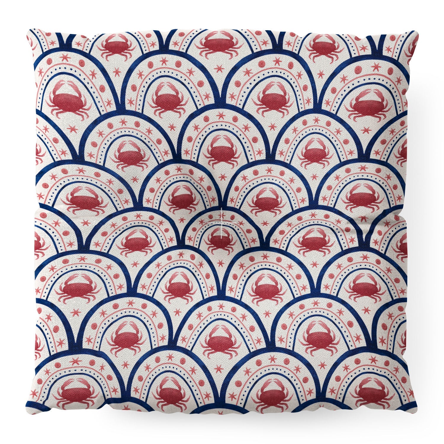 Seta Zakian Crab Scallop pattern Floor Pillow Square