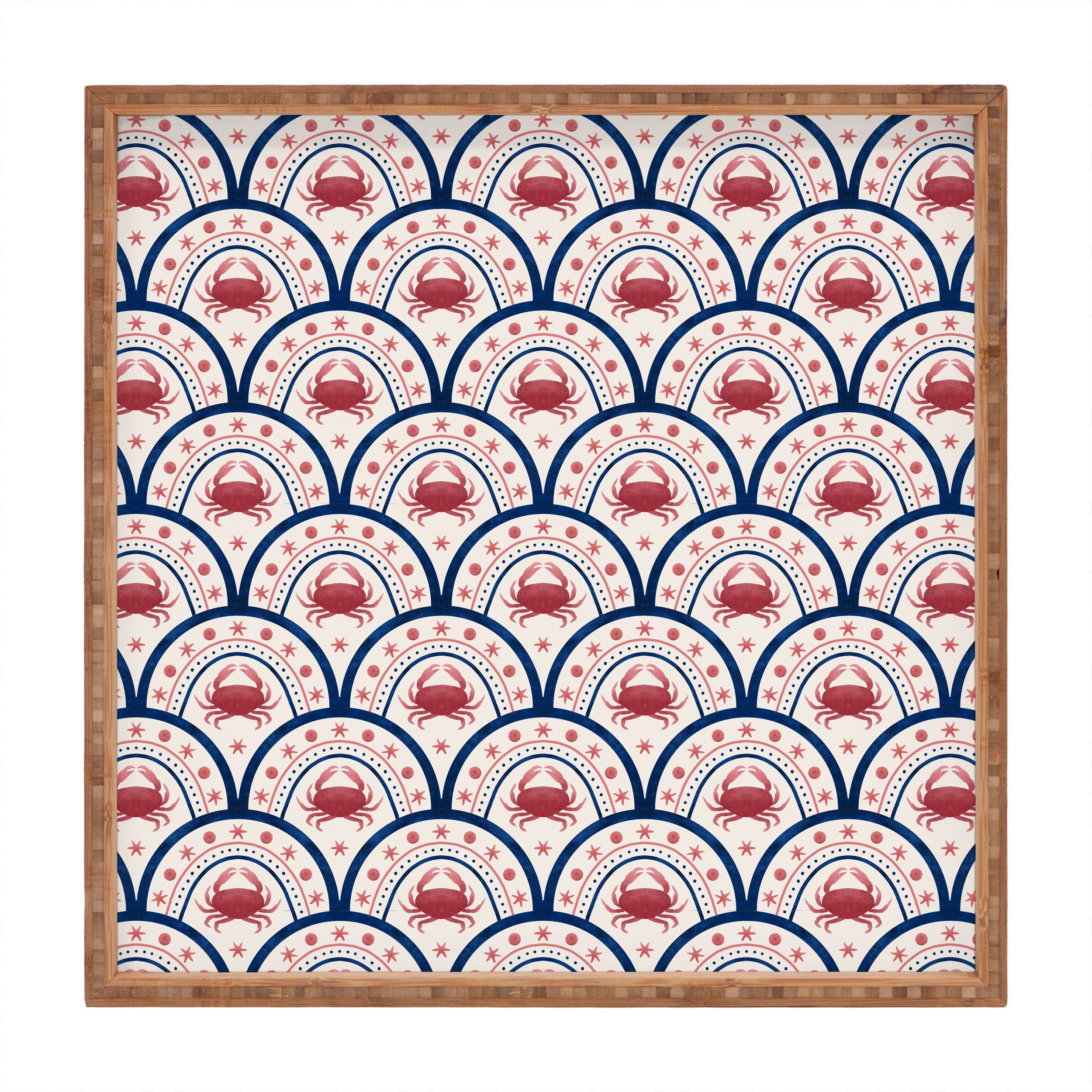 Seta Zakian Crab Scallop pattern Square Tray