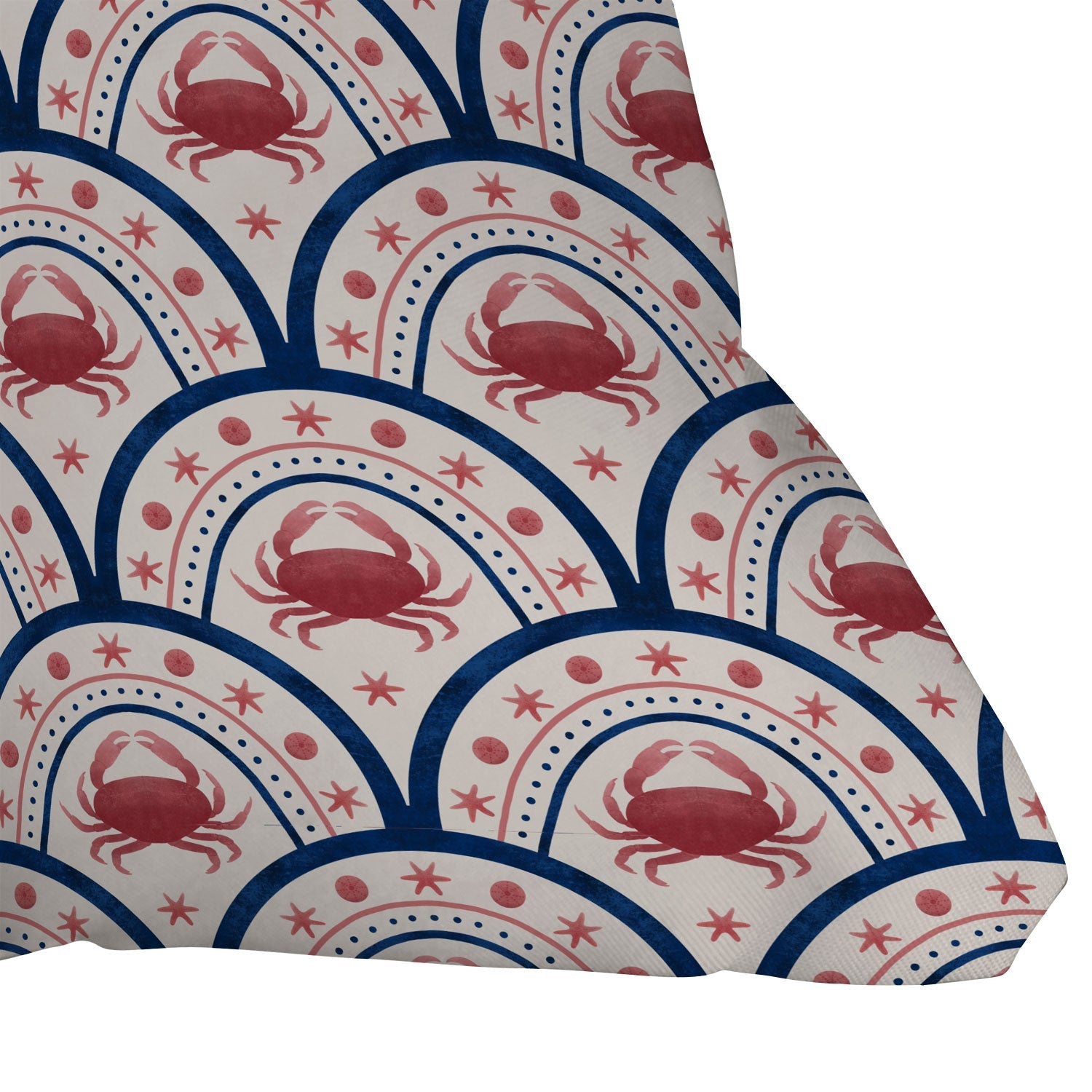 Seta Zakian Crab Scallop pattern Outdoor Throw Pillow