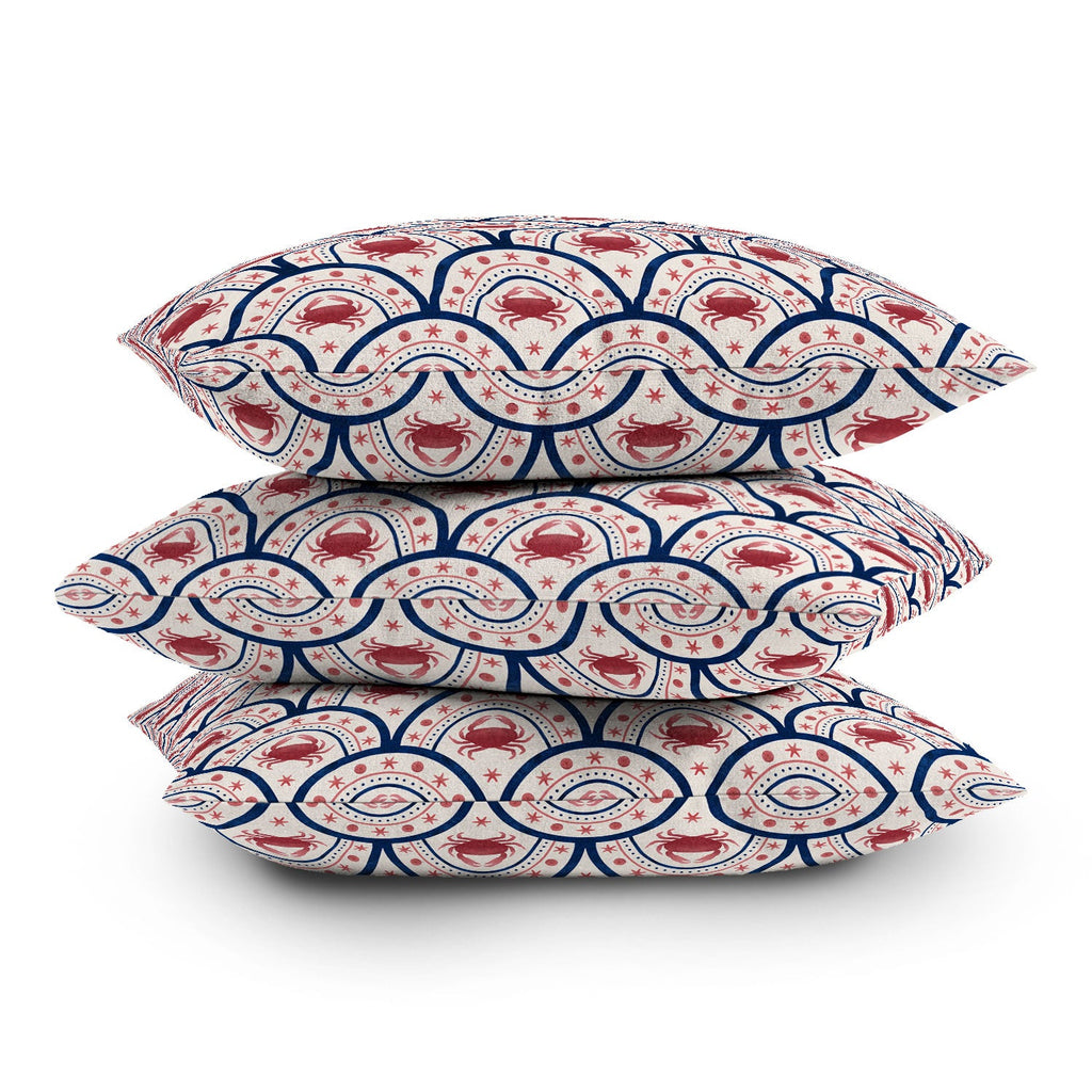Seta Zakian Crab Scallop pattern Throw Pillow