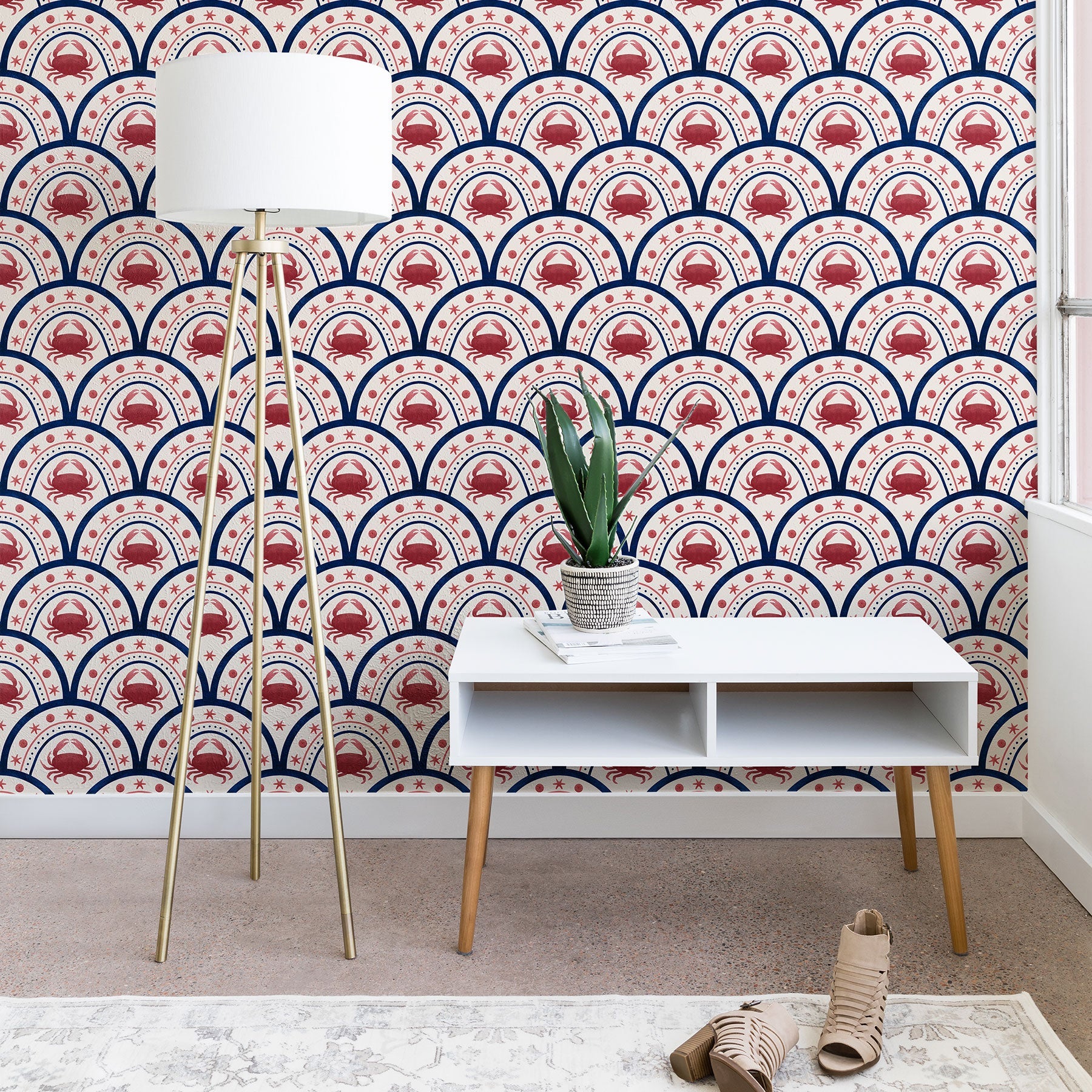 Seta Zakian Crab Scallop pattern Wallpaper