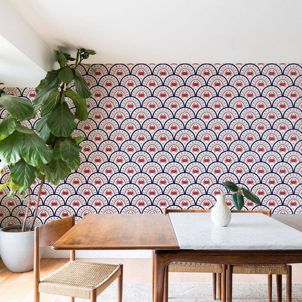 Seta Zakian Crab Scallop pattern Wallpaper