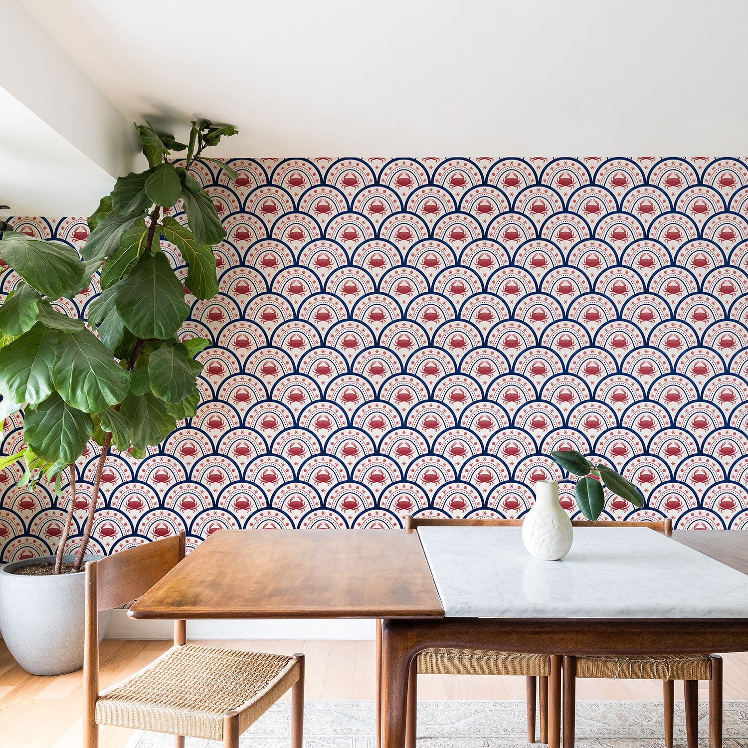 Seta Zakian Crab Scallop pattern Wallpaper