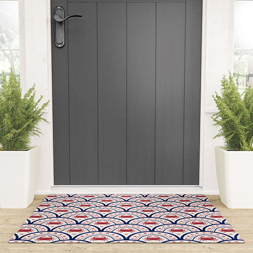Seta Zakian Crab Scallop pattern Welcome Mat