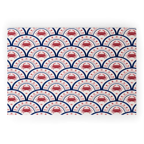 Seta Zakian Crab Scallop pattern Welcome Mat