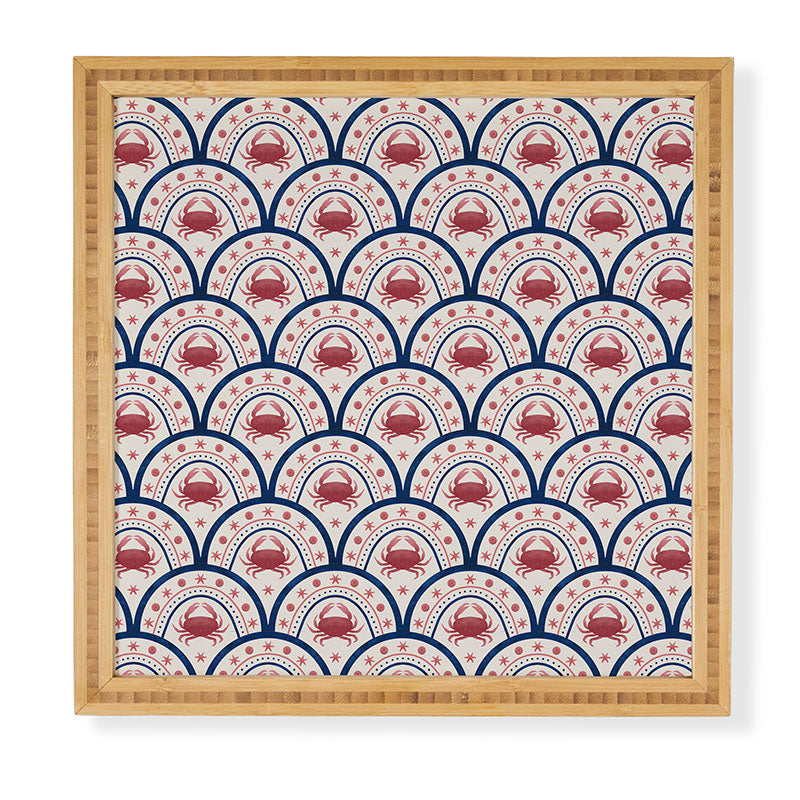 Seta Zakian Crab Scallop pattern Framed Wall Art