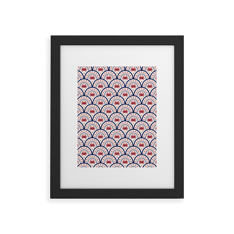 Seta Zakian Crab Scallop pattern Framed Art Print