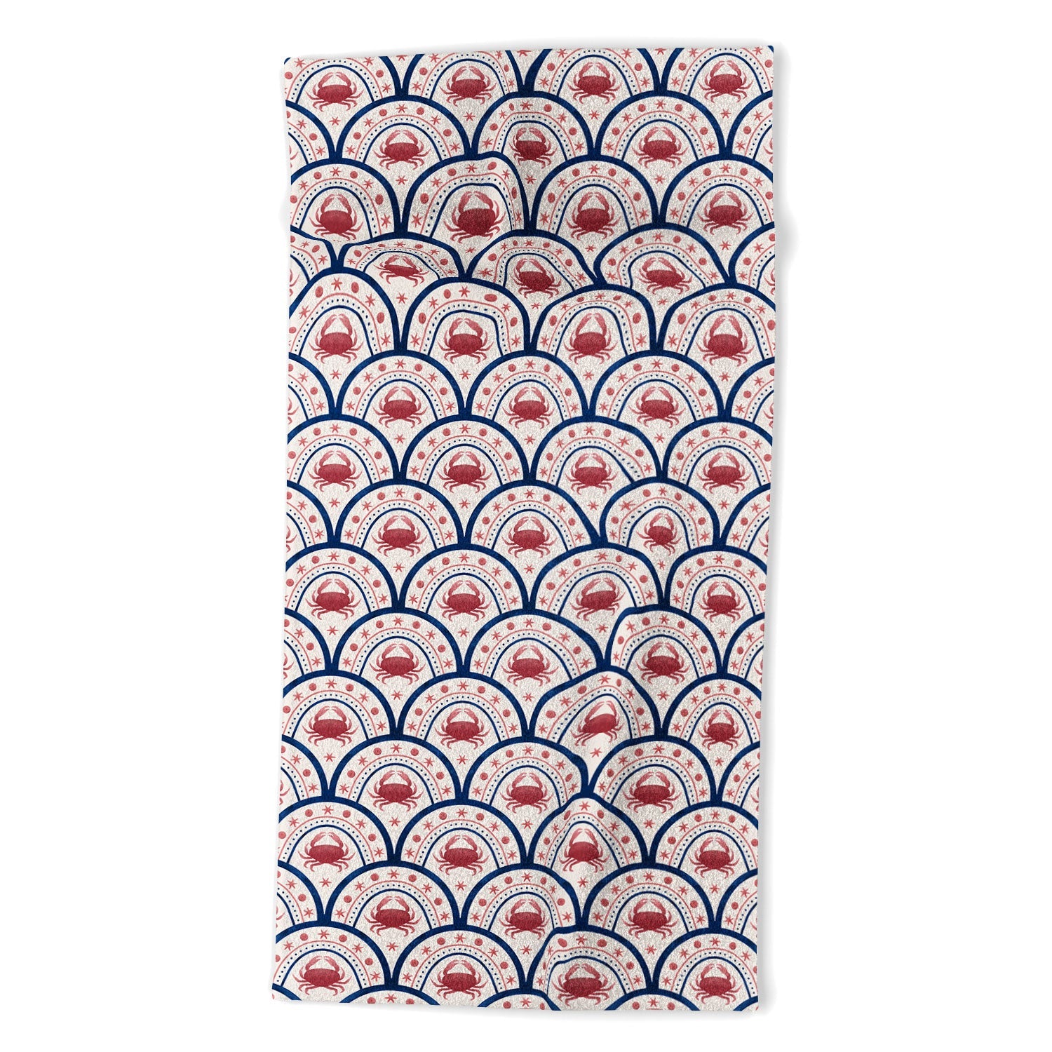 Seta Zakian Crab Scallop pattern Beach Towel