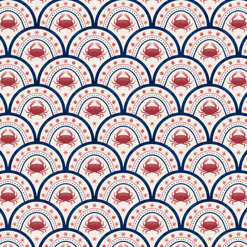 Seta Zakian Crab Scallop pattern Shower Curtain
