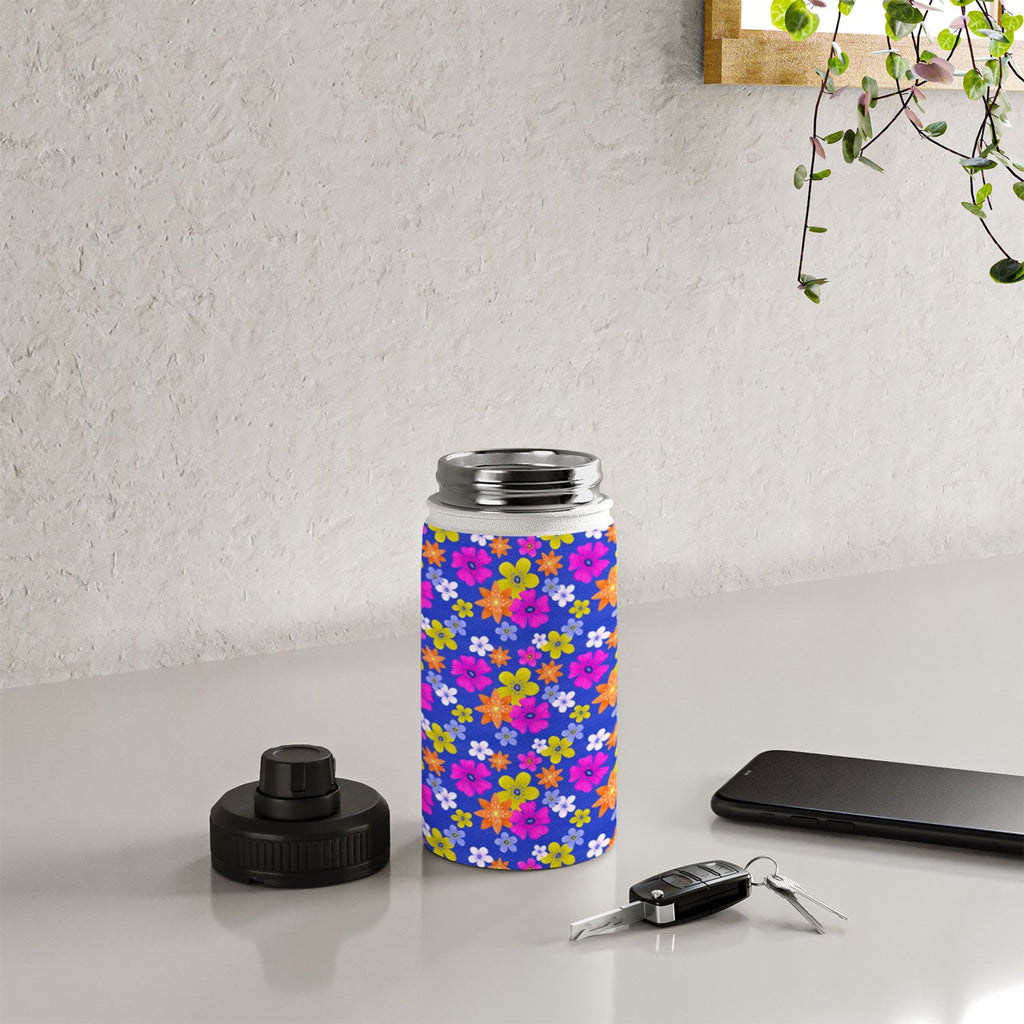 Seta Zakian Floral blue pattern Water Bottle