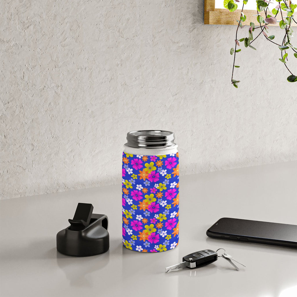 Seta Zakian Floral blue pattern Water Bottle