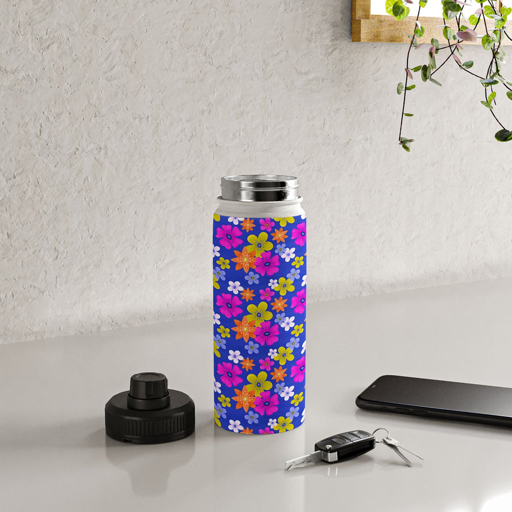 Seta Zakian Floral blue pattern Water Bottle