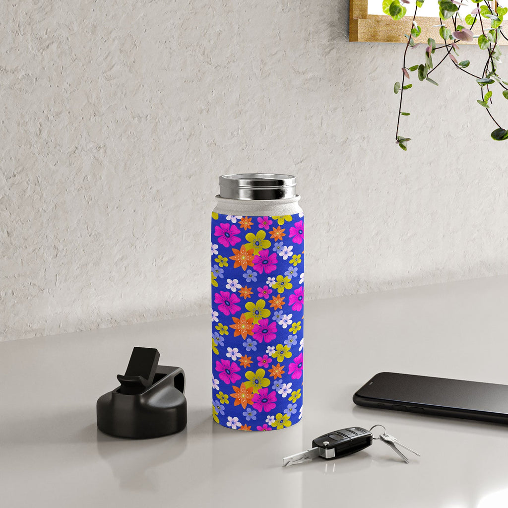 Seta Zakian Floral blue pattern Water Bottle