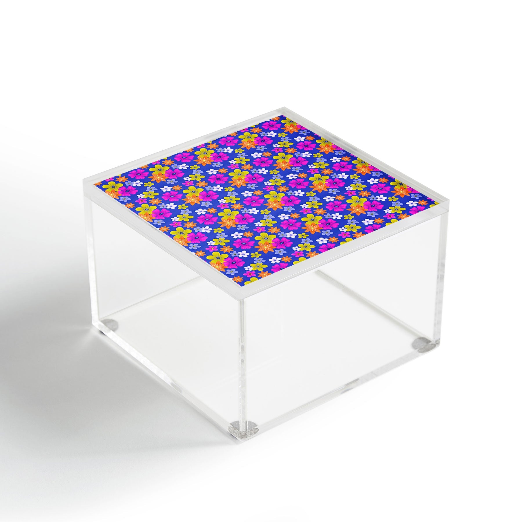Seta Zakian Floral blue pattern Acrylic Box