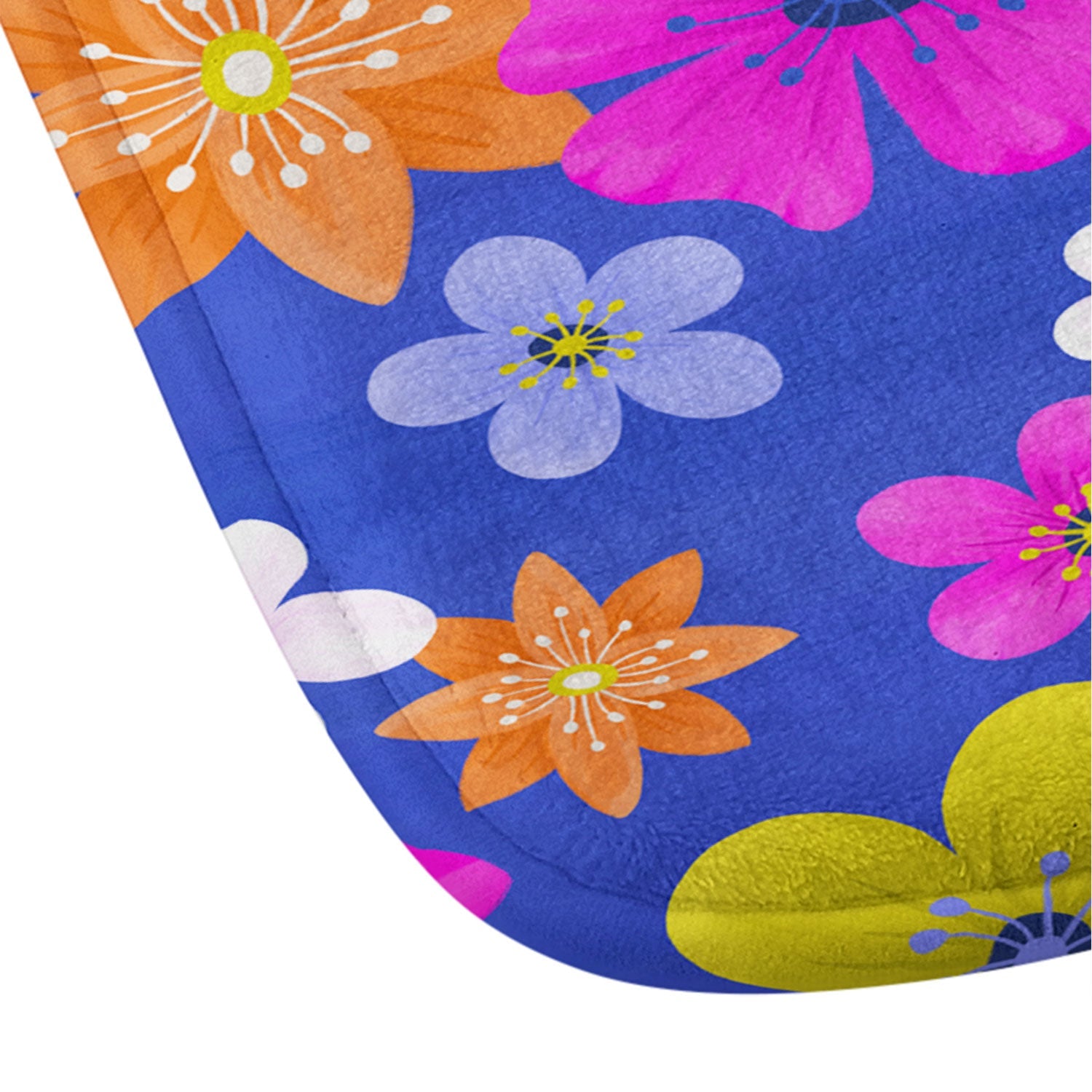 Seta Zakian Floral blue pattern Memory Foam Bath Mat
