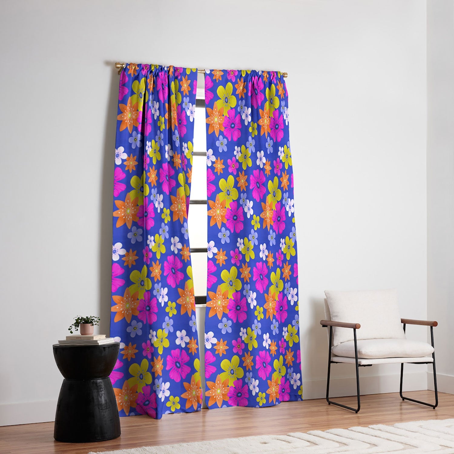 Seta Zakian Floral blue pattern Blackout Non Repeat