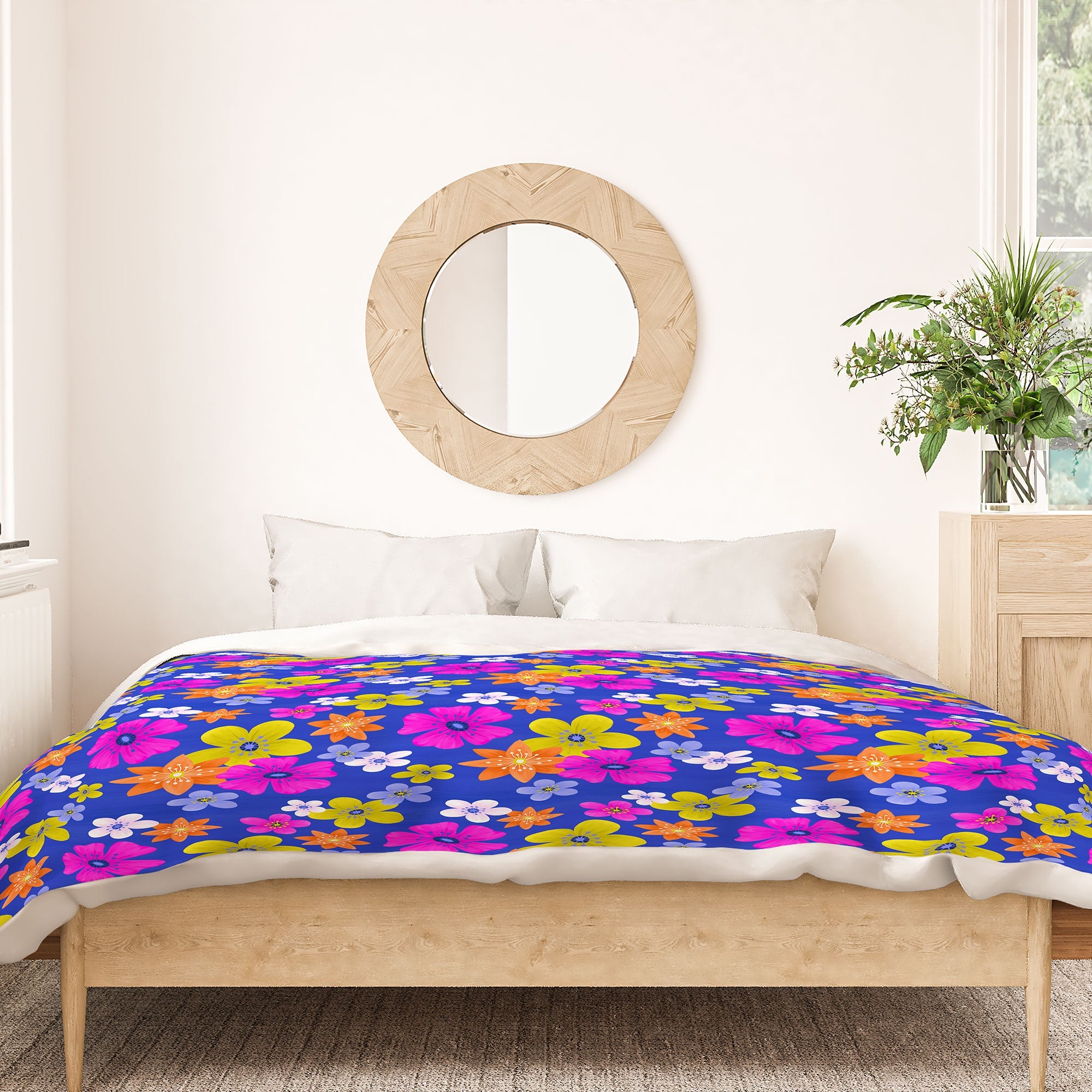 Seta Zakian Floral blue pattern Duvet Cover