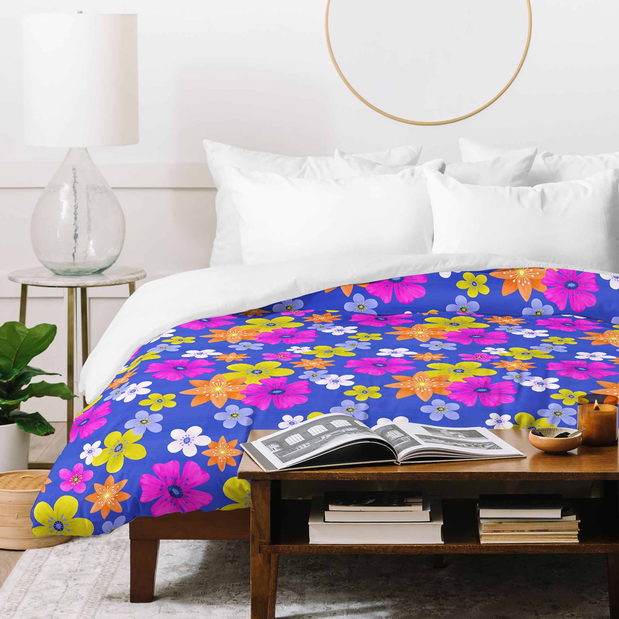 Seta Zakian Floral blue pattern Duvet Cover