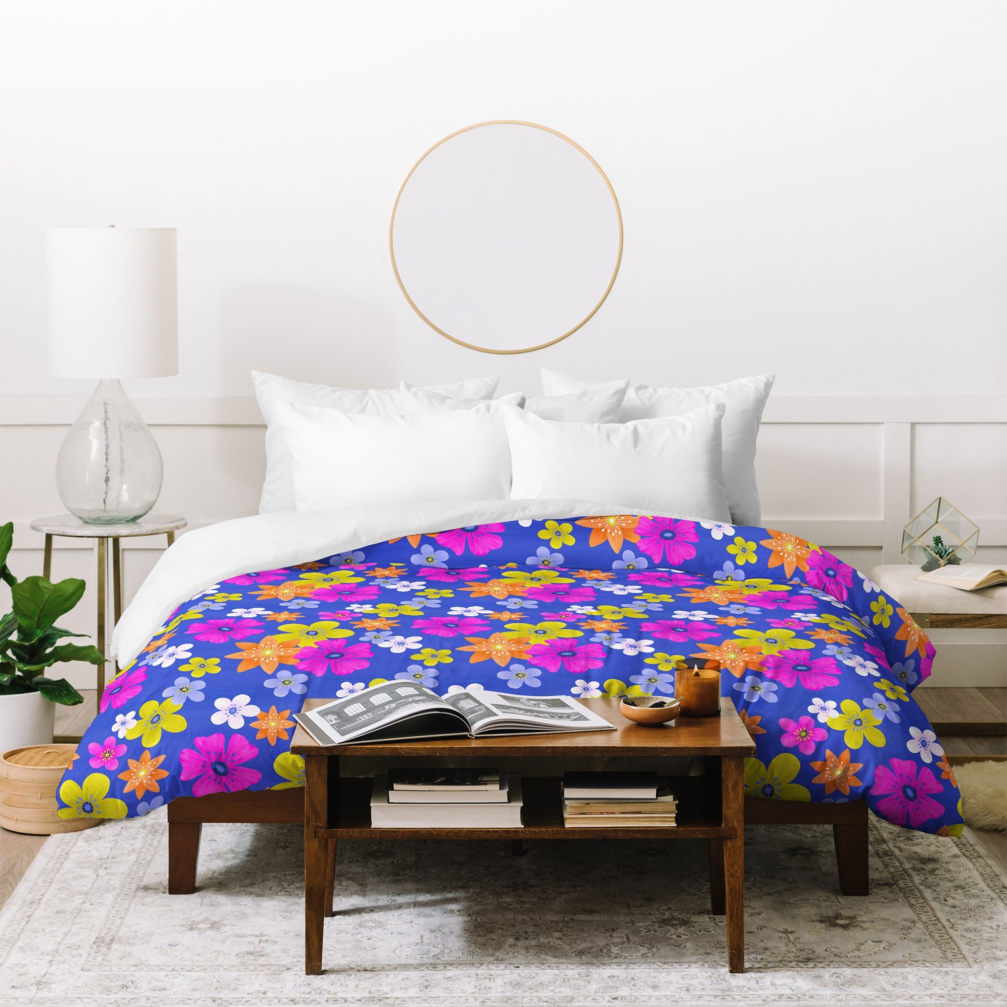 Seta Zakian Floral blue pattern Duvet Cover