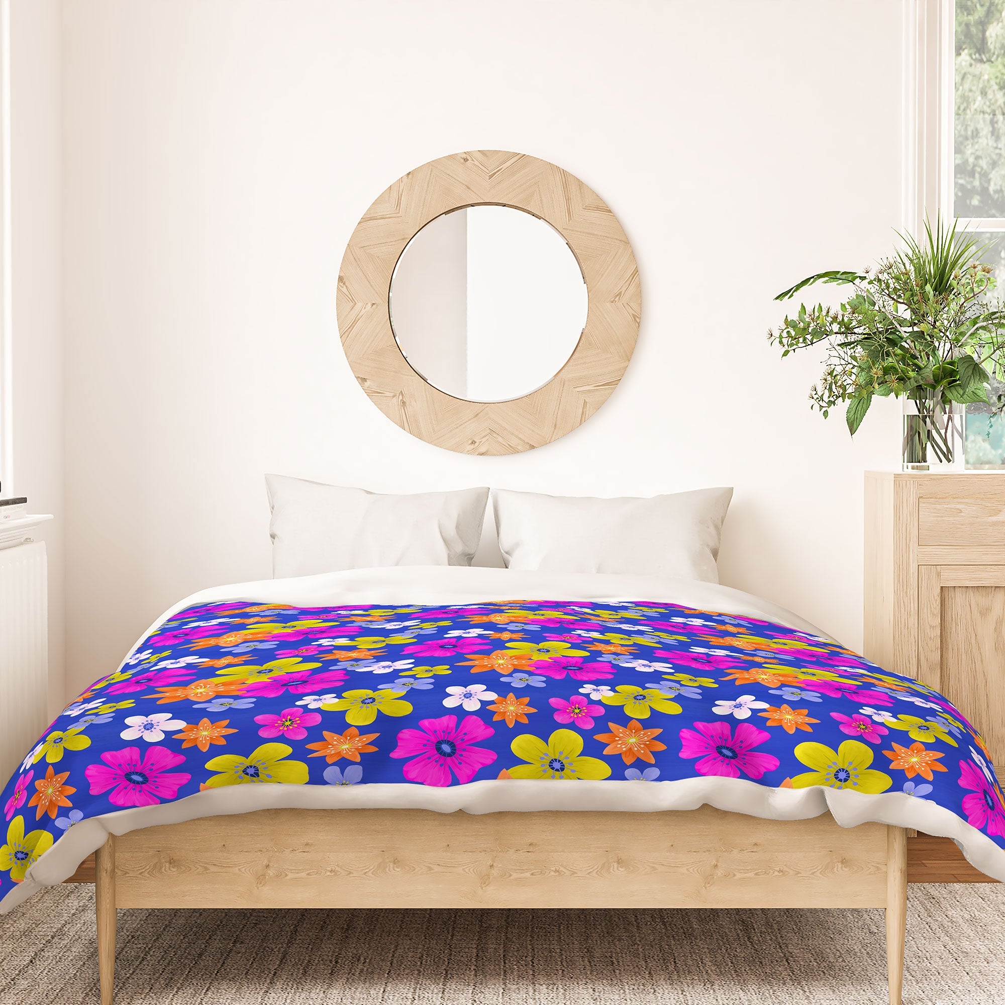 Seta Zakian Floral blue pattern Duvet Cover