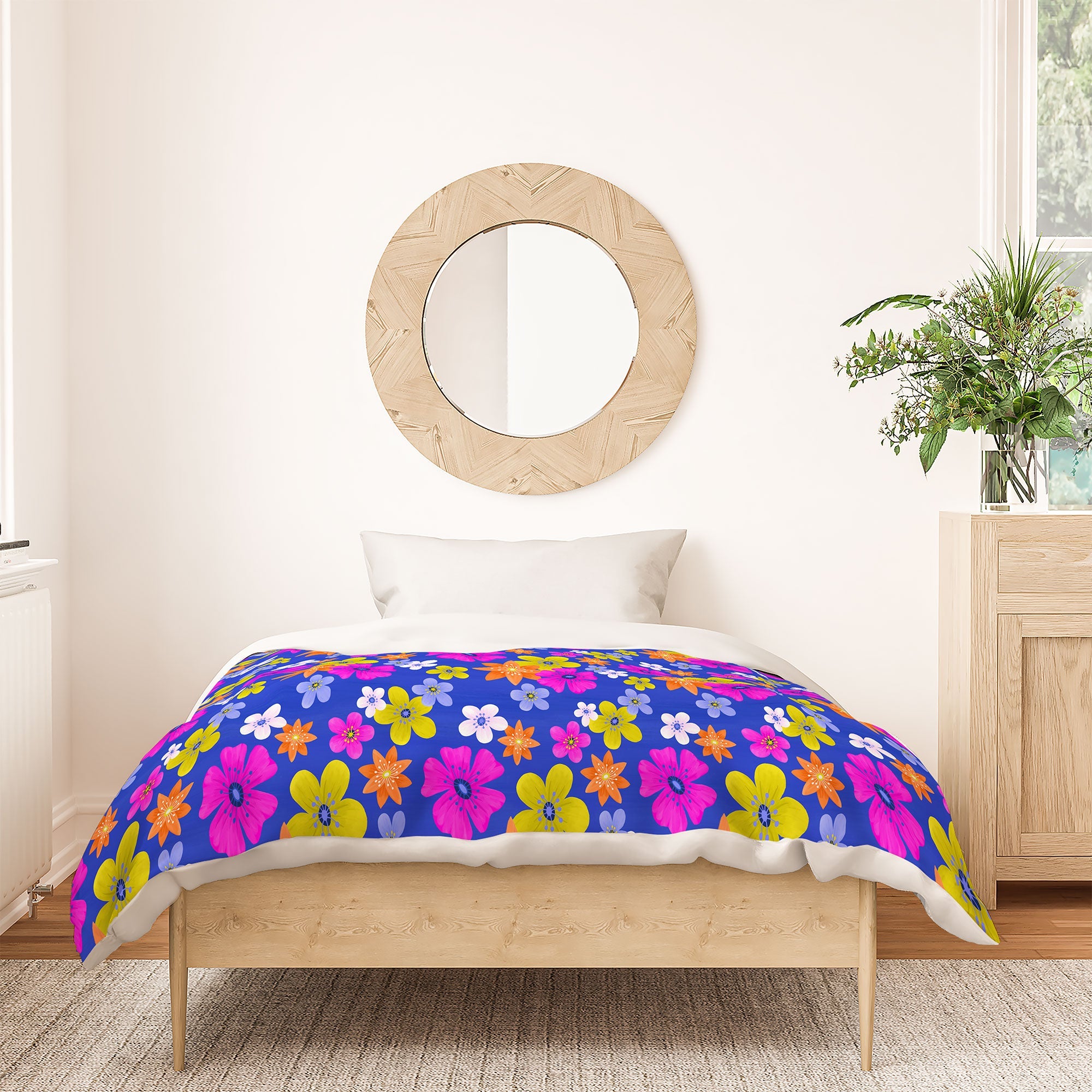 Seta Zakian Floral blue pattern Duvet Cover