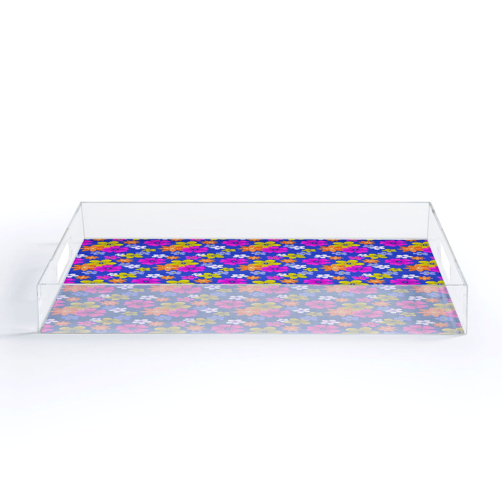 Seta Zakian Floral blue pattern Acrylic Tray