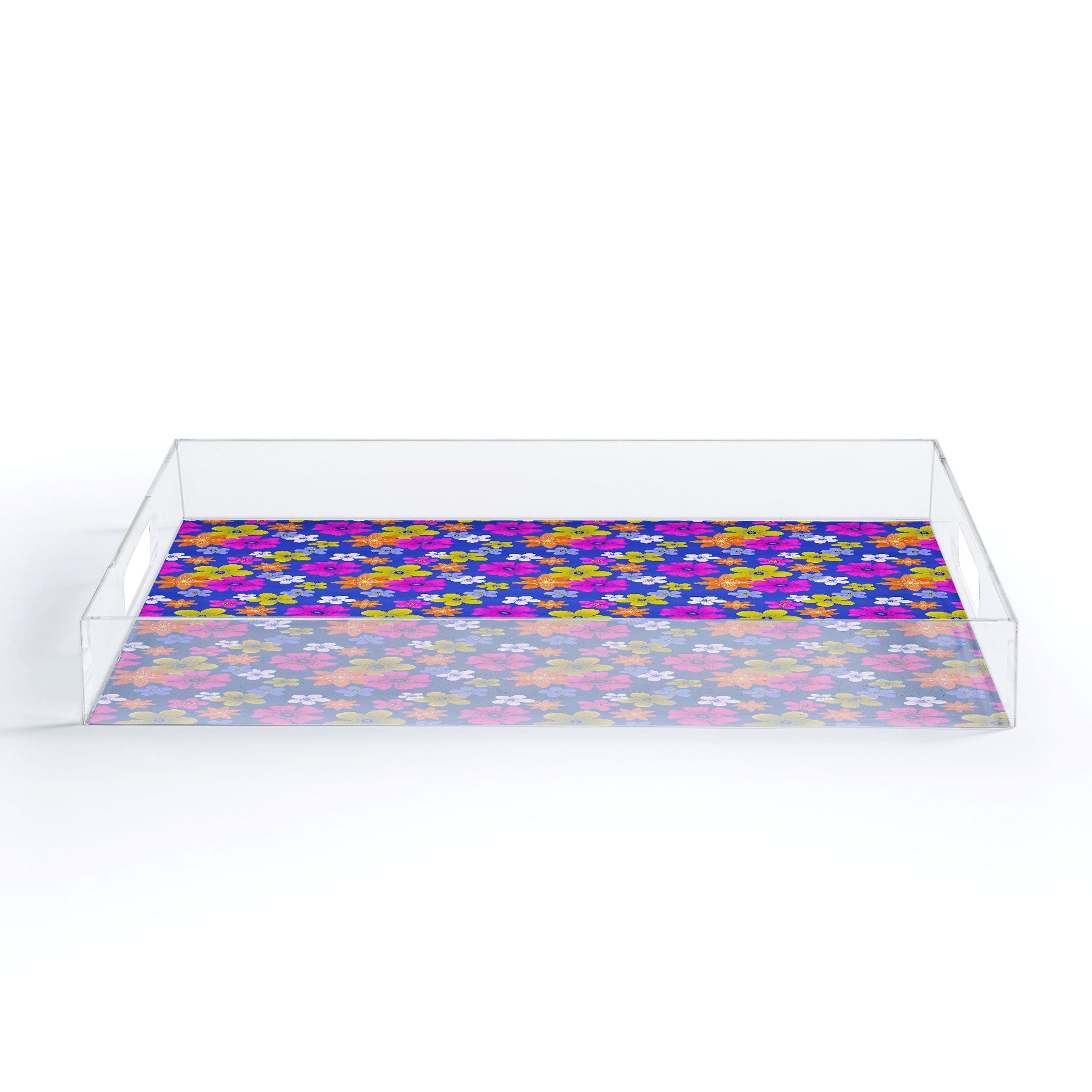Seta Zakian Floral blue pattern Acrylic Tray