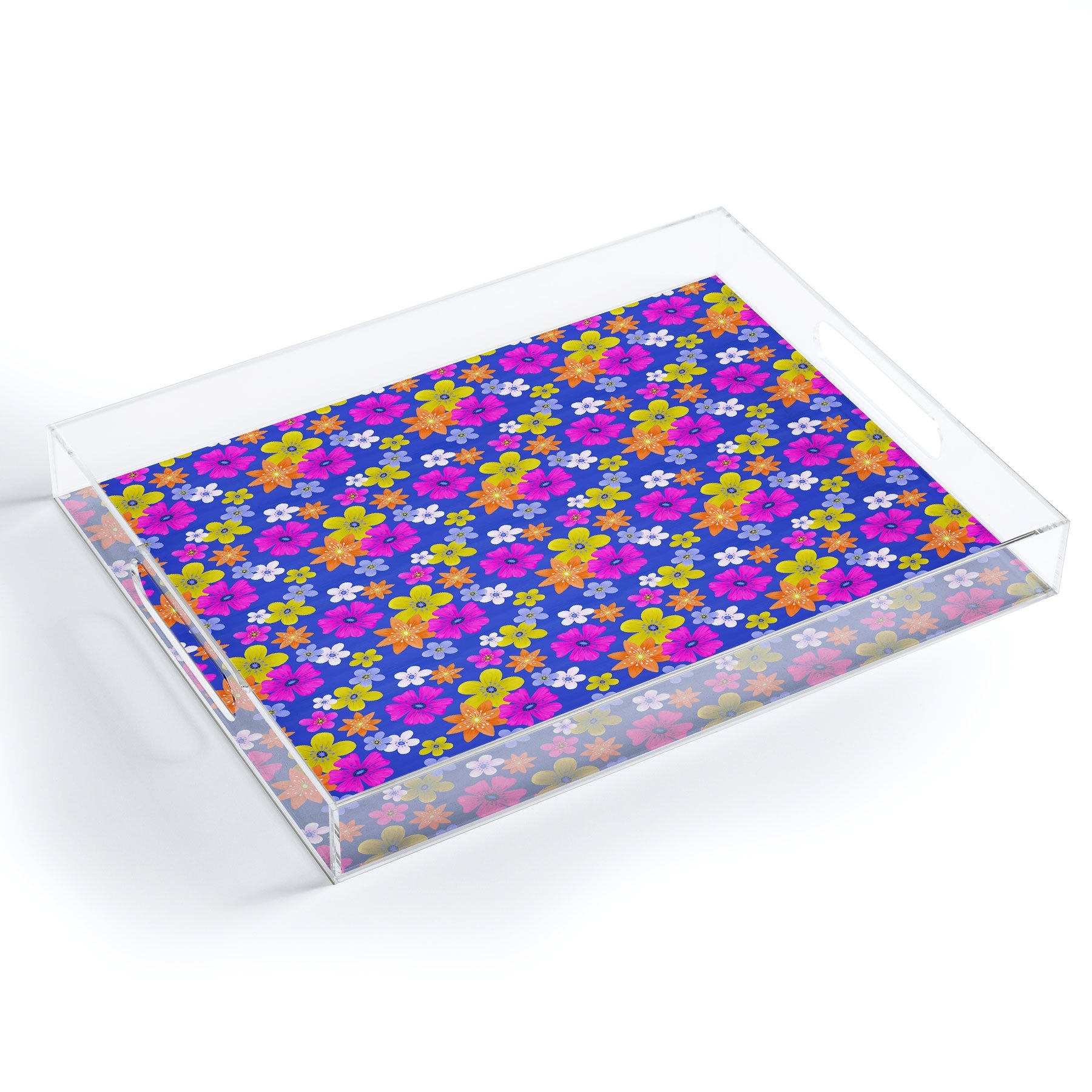 Seta Zakian Floral blue pattern Acrylic Tray