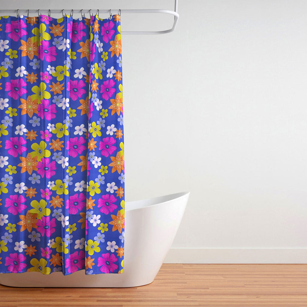 Seta Zakian Floral blue pattern Shower Curtain