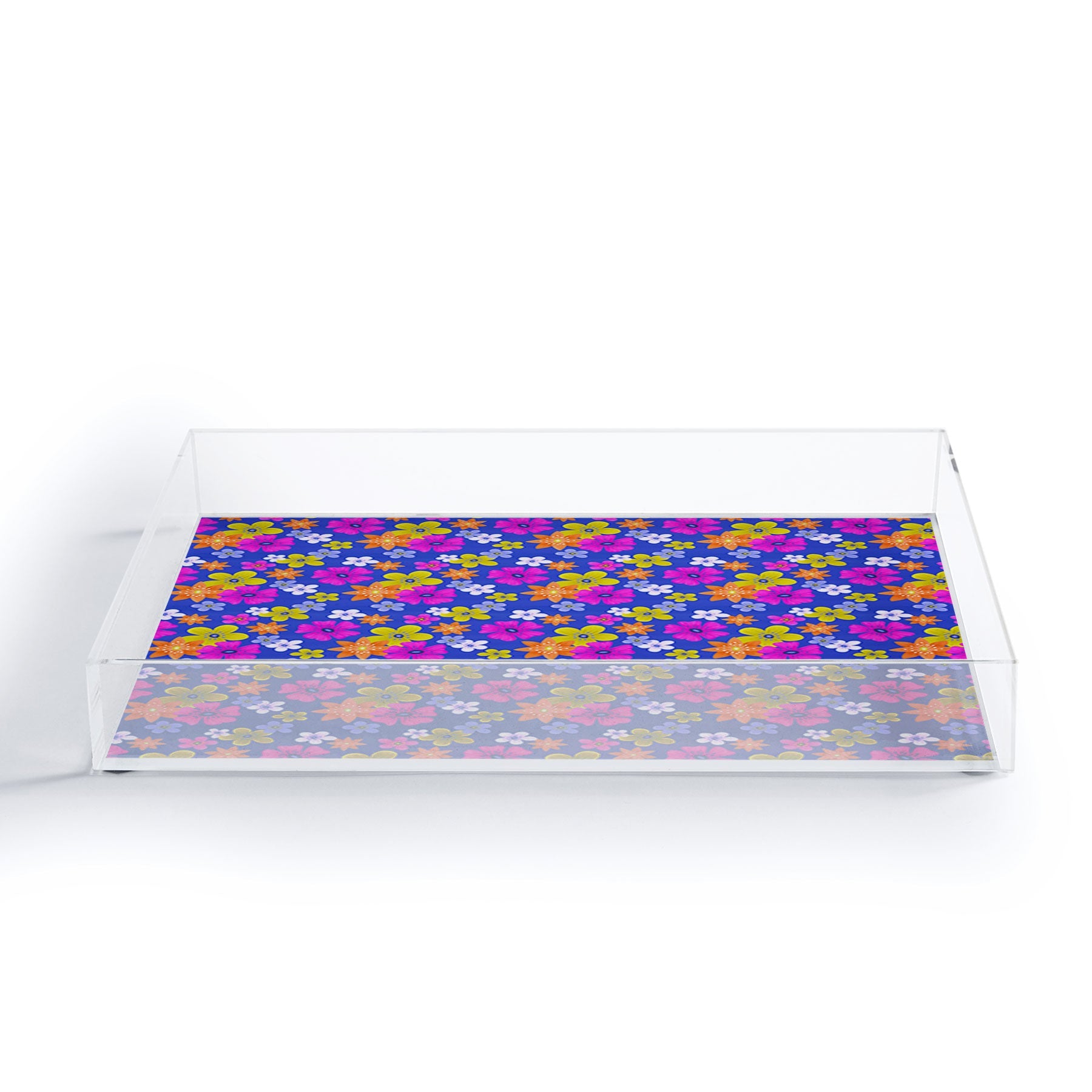 Seta Zakian Floral blue pattern Acrylic Tray