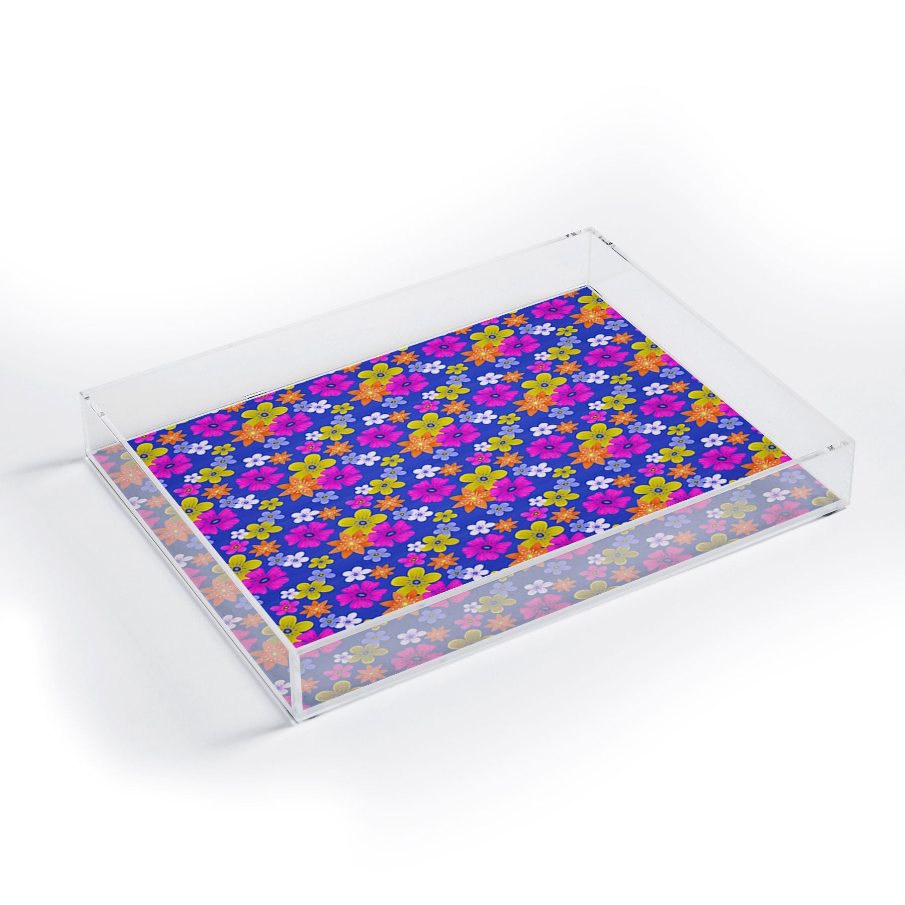 Seta Zakian Floral blue pattern Acrylic Tray