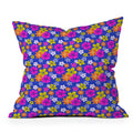 Seta Zakian Floral blue pattern Outdoor Throw Pillow