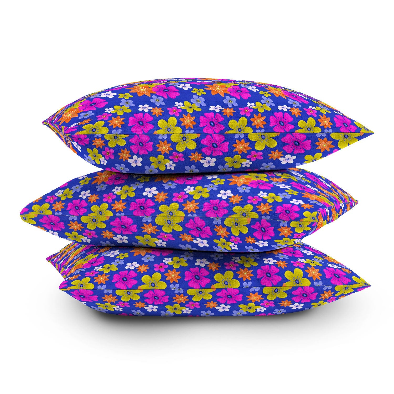 Seta Zakian Floral blue pattern Outdoor Throw Pillow