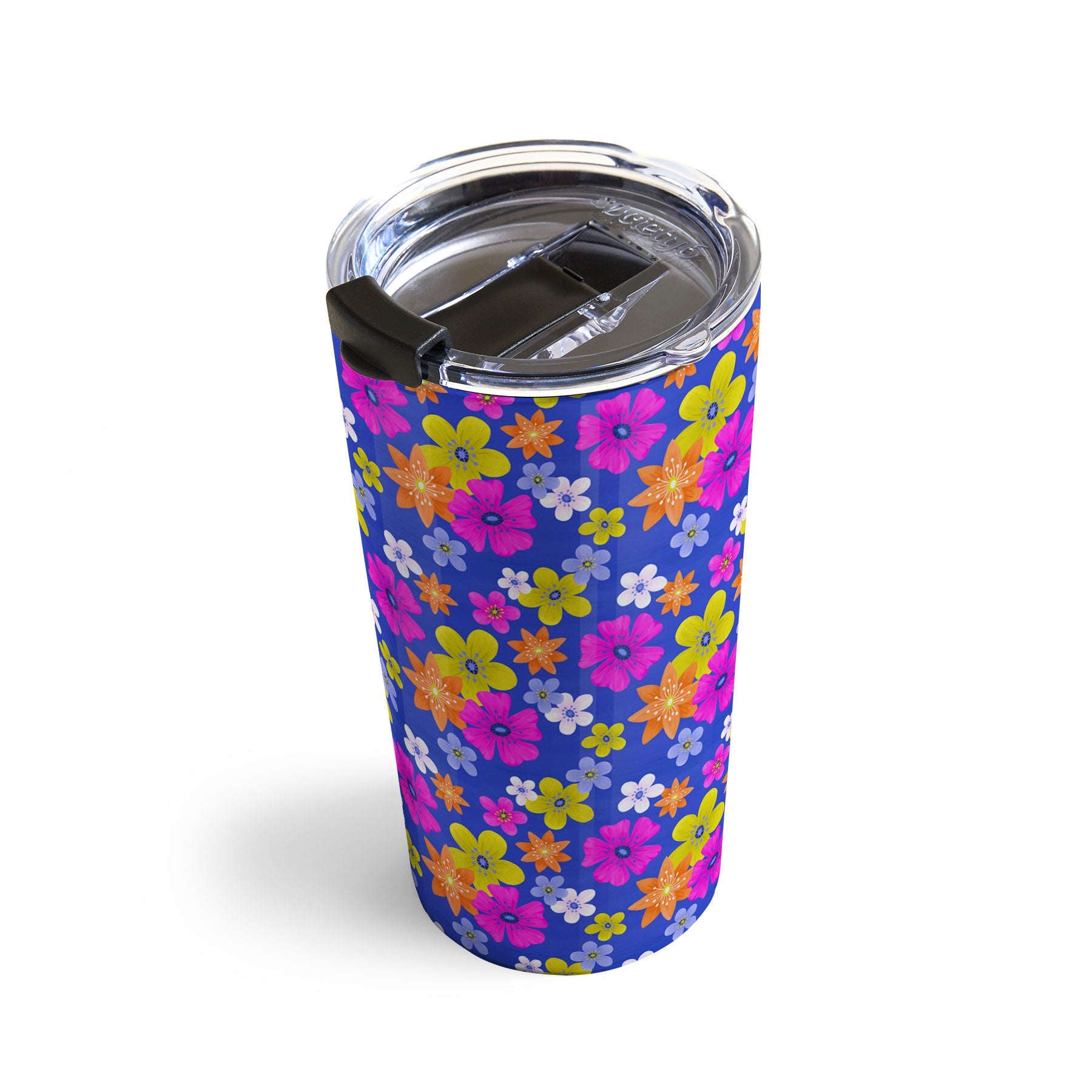 Seta Zakian Floral blue pattern Travel Mug
