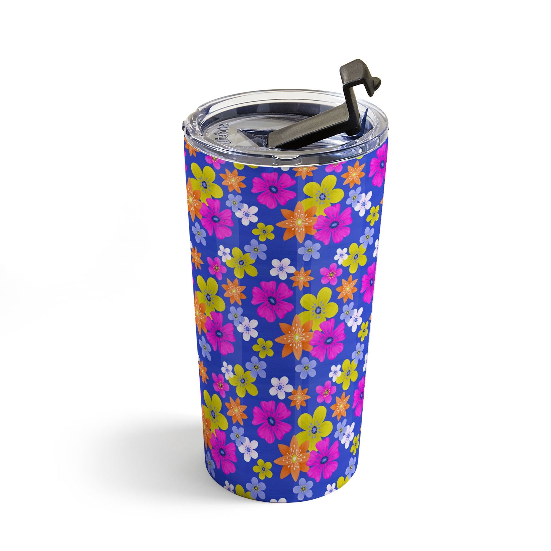 Seta Zakian Floral blue pattern Travel Mug