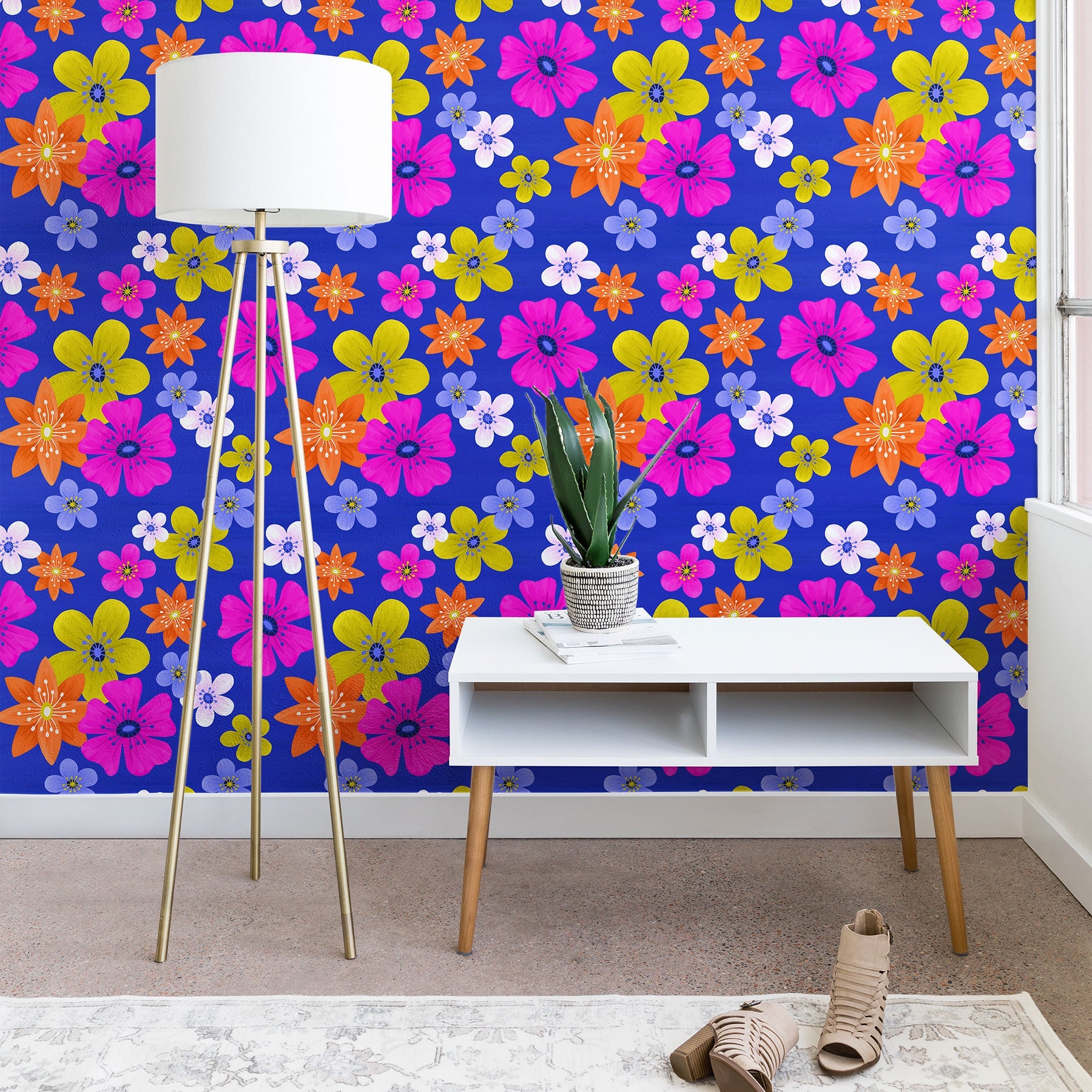 Seta Zakian Floral blue pattern Wallpaper