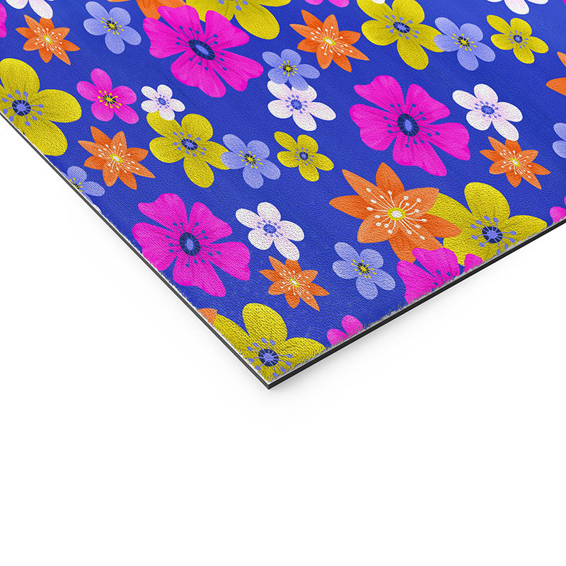 Seta Zakian Floral blue pattern Welcome Mat